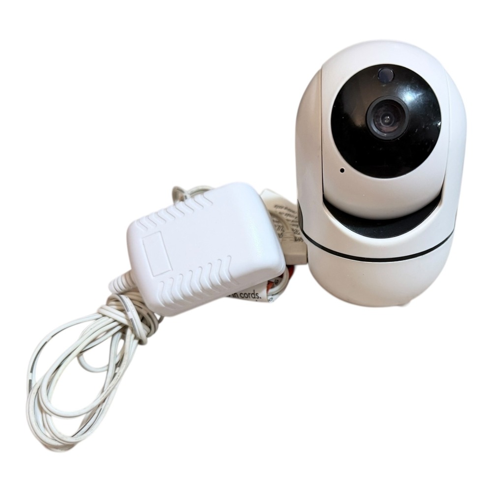 Brookstone Smart WiFi Indoor Camera White Pan Tilt Zoom Security Baby Monitor